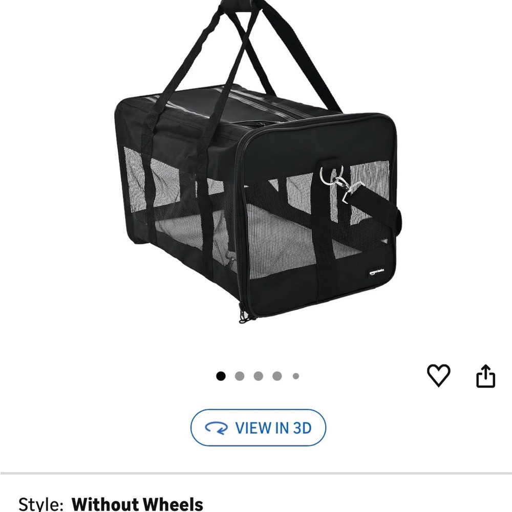 Pet Carrier by Amazon Basics Brand - Black - Picture 6 of 6